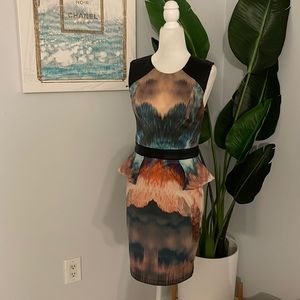 Bebe peplum dress size small